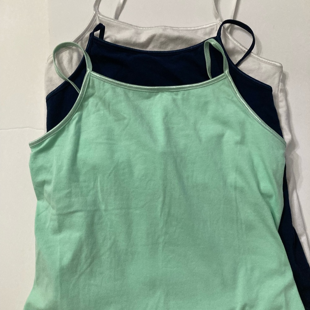 NWOT Girls Camis with built in bra. 3 camis for $15